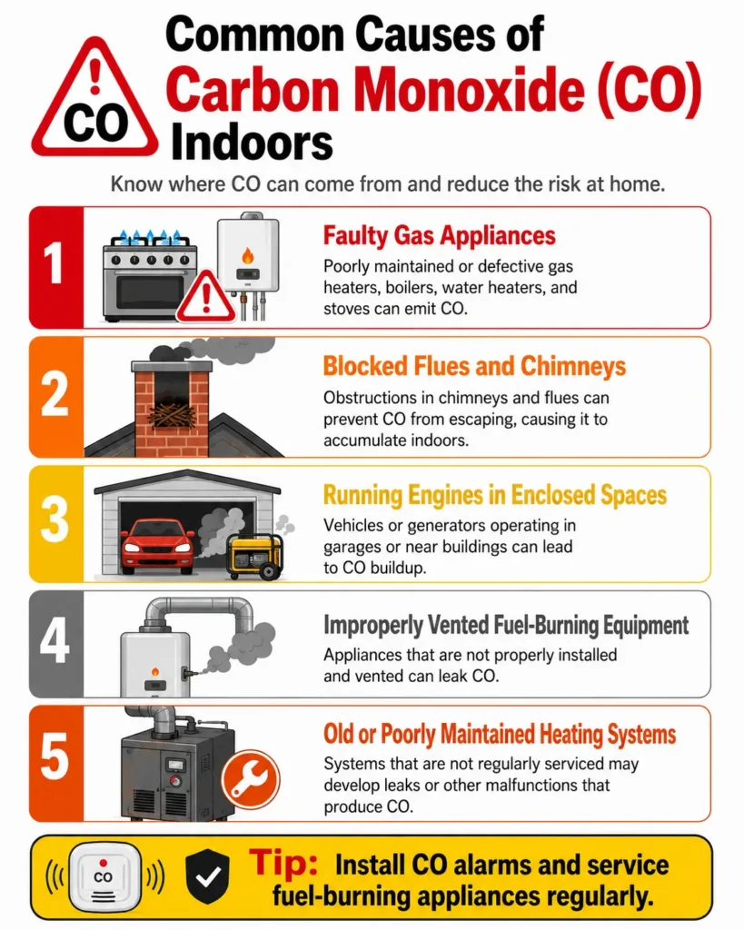 Common Causes of Carbon Monoxide Leaks in Residential and Commercial Buildings