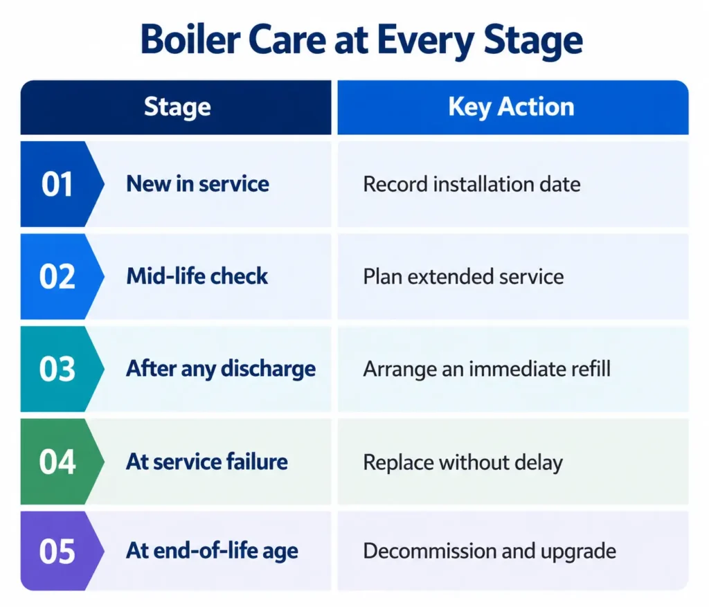 Extended Servicing, Refills and When to Replace Extinguishers