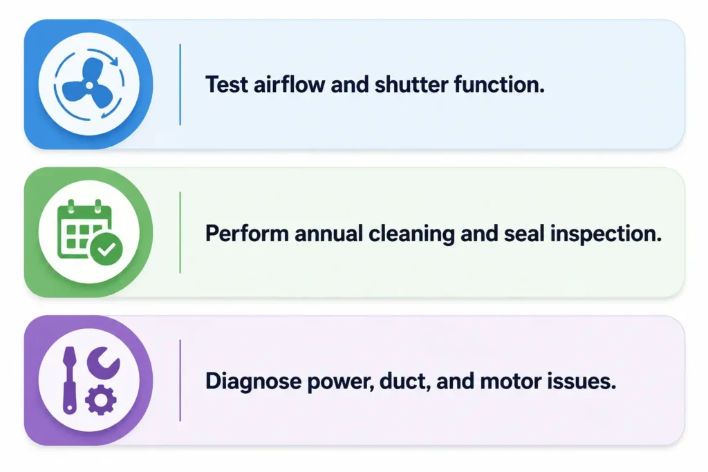 Testing, Maintenance, Common Mistakes, and Troubleshooting / How to Fit a Bathroom Extractor Fan