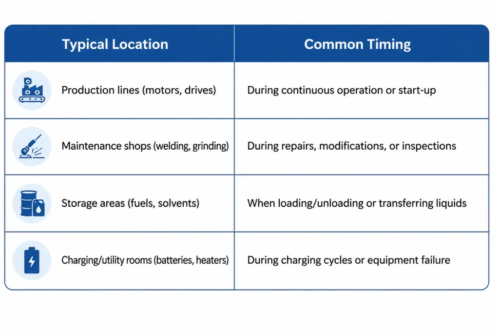 Where and When Ignition Sources Appear in the Workplace / How Would A Potential Ignition Source Be Described In The Workplace