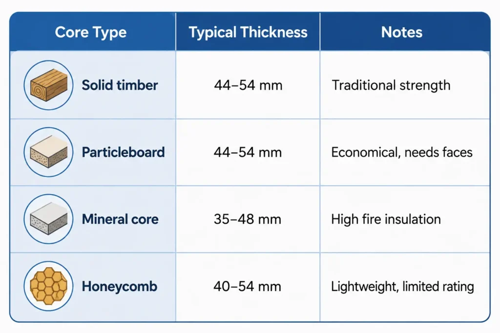 Door Cores and Materials That Affect Fire Door Thickness / How Thick Are Fire Doors